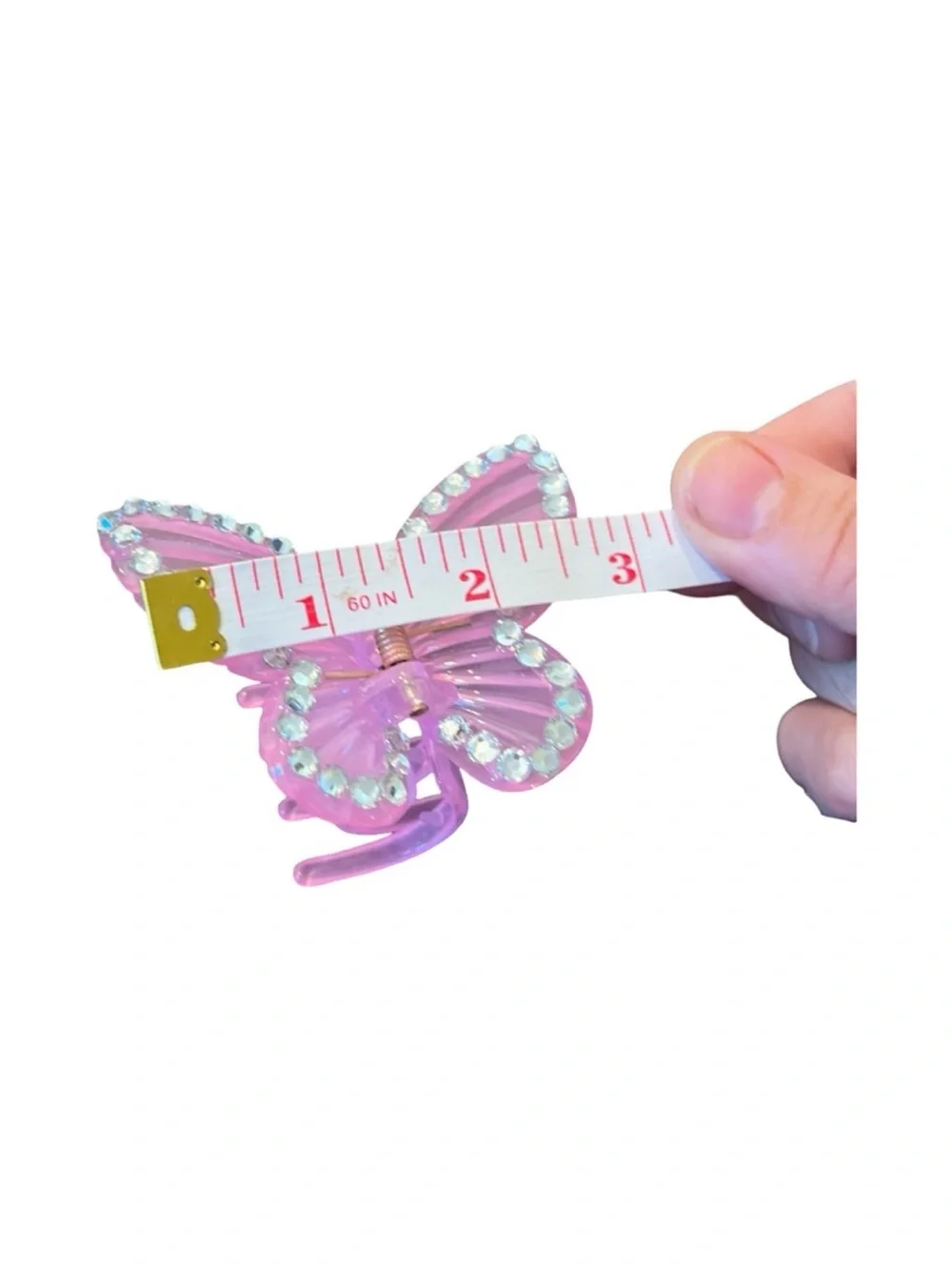 Pink Crystal Butterfly Hair Clip FINAL PRICE DROP